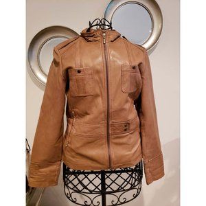 Kenneth Cole Reaction Leather Jacket - Toffee